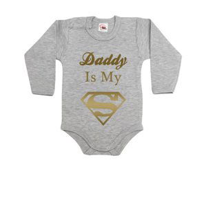 Detské body s potlačou Daddy is my Superhero