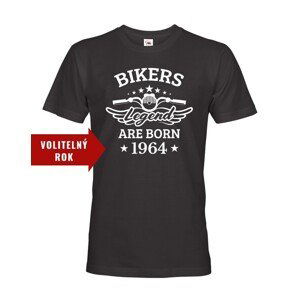 Pánske tričko pre motorkárov k narodeninám Bikers Legend Are Born