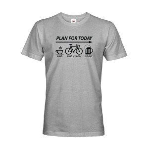 Pánske tričko Plans for Today - ideálny darček pre cyklistu