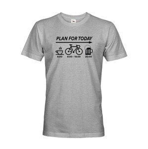 Pánske tričko Plans for Today - ideálny darček pre cyklistu