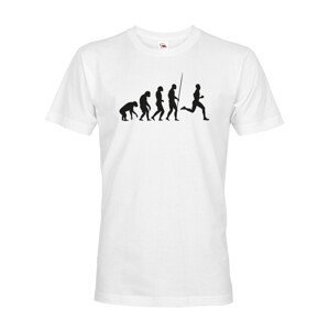 Pánské tričko s běžcem - Evoluce běžce
