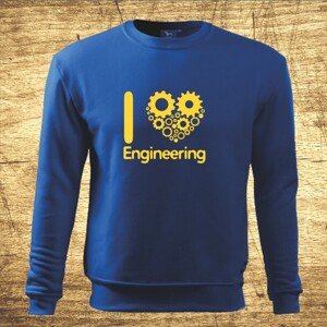 Mikina s motívom I love engineering