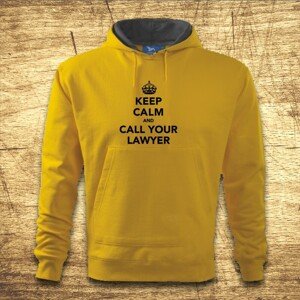 Mikina s kapucňou s motívom Keep calm and call your lawyer