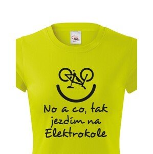 Originálne dámske tričko Elektrobicykel