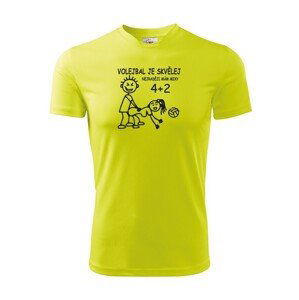 Pánské volejbalové tričko s nápisom Volejbal je skvelý....