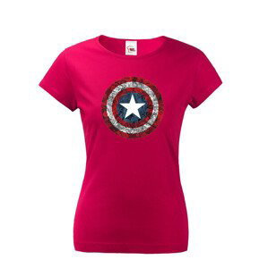 Dámské tričko s potlačou Kapitán Amerika - tričko pre fanúšikov Marvel