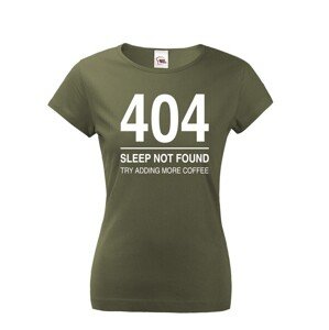 Dámske  tričko pre programátorov 404 sleep not found