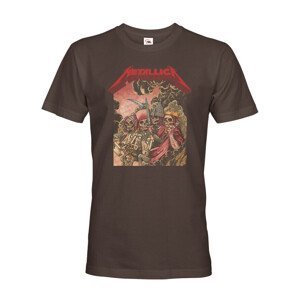 Pánské tričko s potiskem kapely Metallica  - parádní tričko s potiskem nejznámější hudební skupiny Metallica.