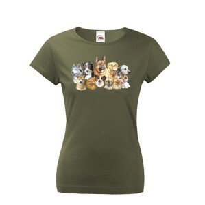 Dámské tričko s úžasnou potlačou psov - skvelý darček na narodeniny