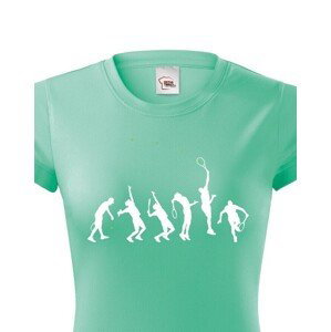 Pánske tričko pre tenistov Evolúcia tenis - skvelý darček pre tenistov