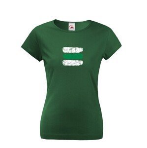 Dámské tričko Turistická značka - zelená - ideální turistické tričko