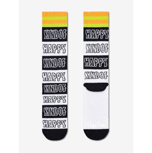 Happy Socks Happy Stripe Crew Ponožky Biela Viacfarebná