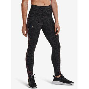 Under Armour RUSH™ HeatGear® No-Slip Waistband Printed Full-Length Legíny Čierna