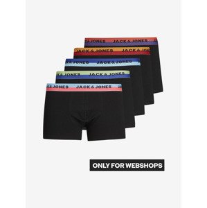 Jack & Jones Neon Boxerky 5 ks Čierna