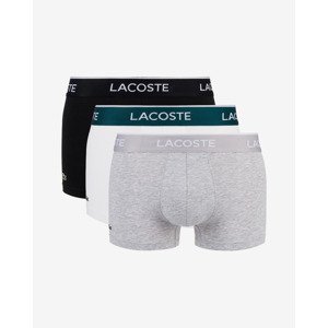 Lacoste Boxerky 3 ks Čierna Biela Šedá