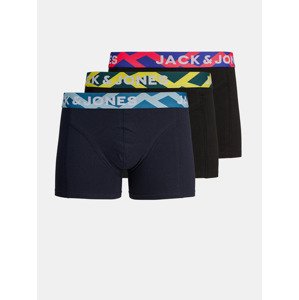 Jack & Jones George Boxerky 3 ks Čierna