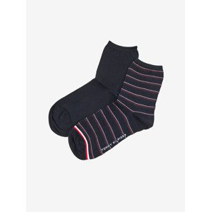 Tommy Hilfiger Short Sock Preppy Ponožky 2 páry Modrá