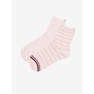 Tommy Hilfiger Short Sock Preppy Ponožky 2 páry Ružová