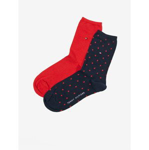Tommy Hilfiger Sock Dot Ponožky 2 páry Červená