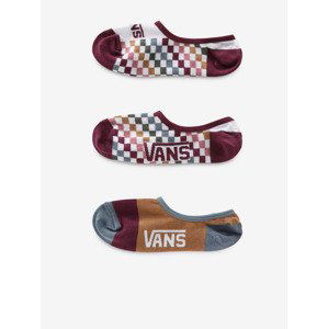 Vans Ponožky 3 páry Červená