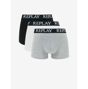 Replay Boxerky 3 ks Šedá