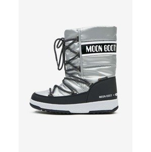 Moon Boot JR Girl Quilted Snehule Strieborná