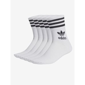 adidas Originals Mid Cut CRW Ponožky 5 párov Biela