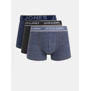 Jack & Jones Denim Boxerky 3 ks Modrá