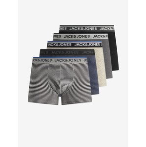 Jack & Jones Bullet Boxerky 5 ks Čierna