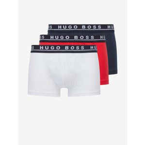 BOSS Boxerky 3 ks Červená