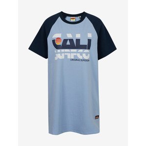 SuperDry Cali Surf Raglan Šaty Modrá