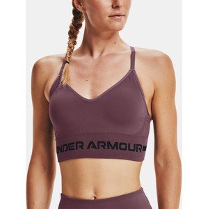 Under Armour UA Seamless Low Long Športová podprsenka Fialová