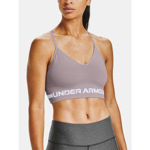 Under Armour UA Seamless Low Long Športová podprsenka Fialová