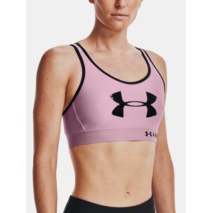 Under Armour Armour Mid Keyhole Graphic Športová podprsenka Ružová