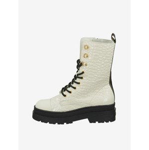 Scotch & Soda Aubri Mid Boot Off Wht Croco Členková obuv Biela