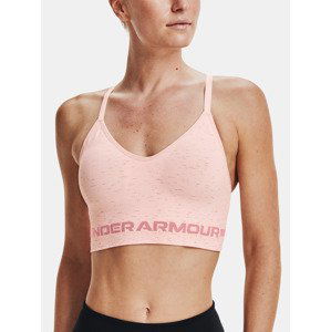 Under Armour UA Seamless Low Long Športová podprsenka Ružová