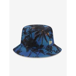 New Era Tropical Print Blue Tapered Bucket Klobúk Modrá