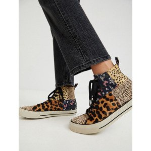 Desigual Beta Animal Print Tenisky Hnedá