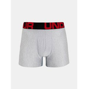 Under Armour UA Tech 3in 2 Pack Boxerky Šedá