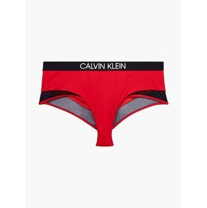 Calvin Klein High Waist Bikini Spodný diel plaviek Červená