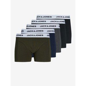 Jack & Jones Boxerky 5 ks Čierna