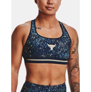 Under Armour UA Project Rock Bra Printed Športová podprsenka Modrá