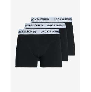 Jack & Jones Basic Boxerky 3 ks Čierna