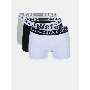 Jack & Jones Sense Boxerky 3 ks Biela