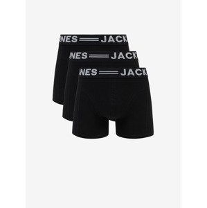 Jack & Jones Sense Boxerky 3 ks Čierna