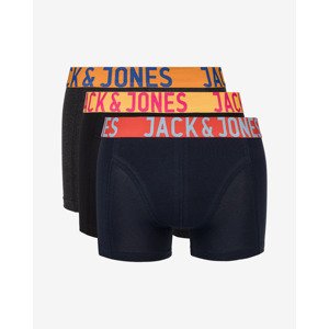 Jack & Jones Crazy Solid Boxerky 3 ks Čierna Modrá