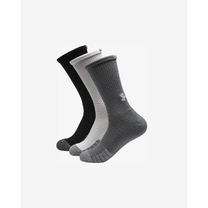 Under Armour HeatGear® Ponožky 3 páry Čierna Biela Šedá