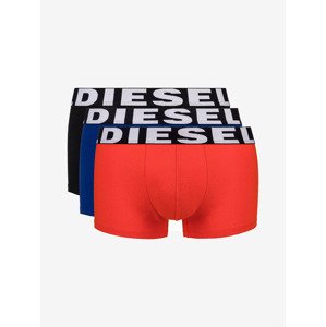 Diesel Boxerky 3 ks Čierna Modrá Červená