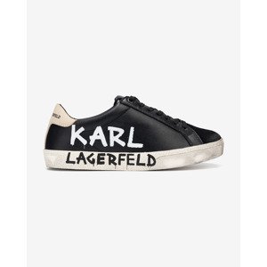 Karl Lagerfeld Skool Brush Logo Tenisky Čierna