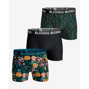 Björn Borg Strong Flower & Tiny Flower Boxerky 3 ks Čierna Viacfarebná